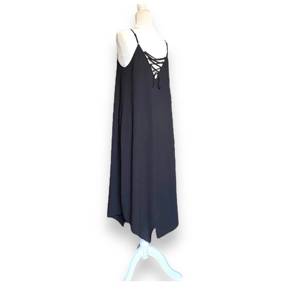 PrAna Angelique Casual Dress Sz XS Black
Asymmetrical Hem Lace Up Back Festival